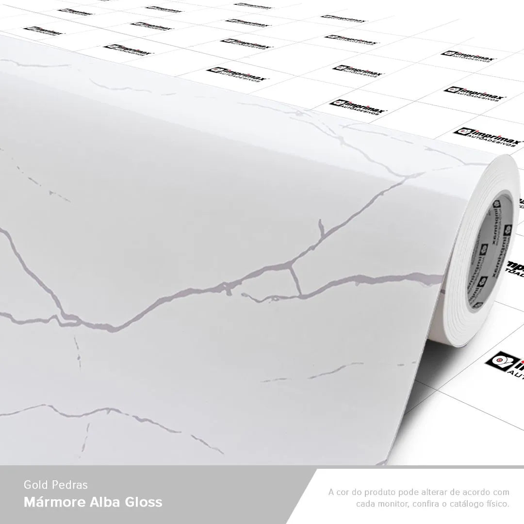Adesivo Mármore Alba Gloss Imprimax - Virtual Digital