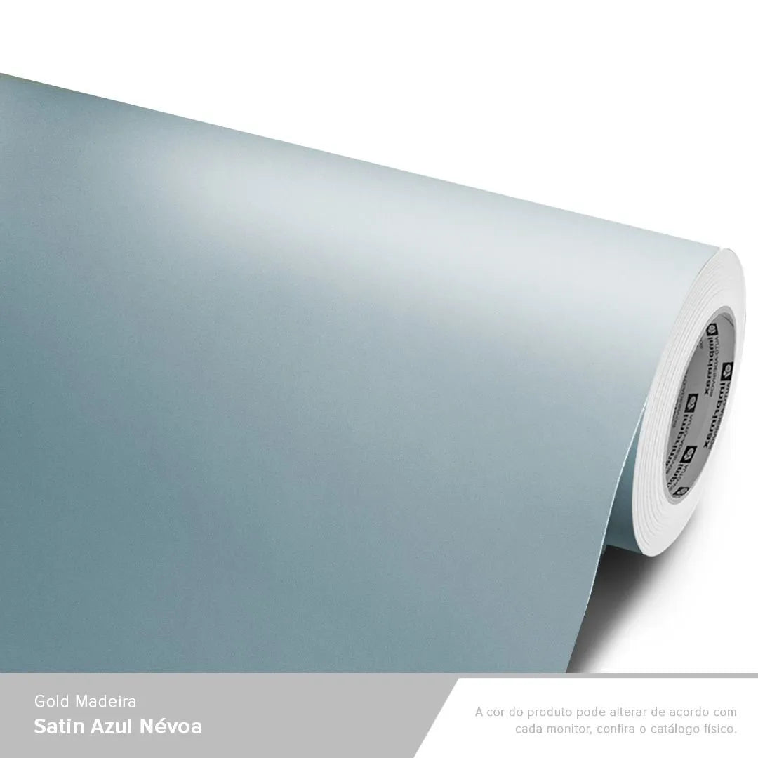 Adesivo Gold Madeira Satin Azul Névoa Imprimax - Virtual Digital