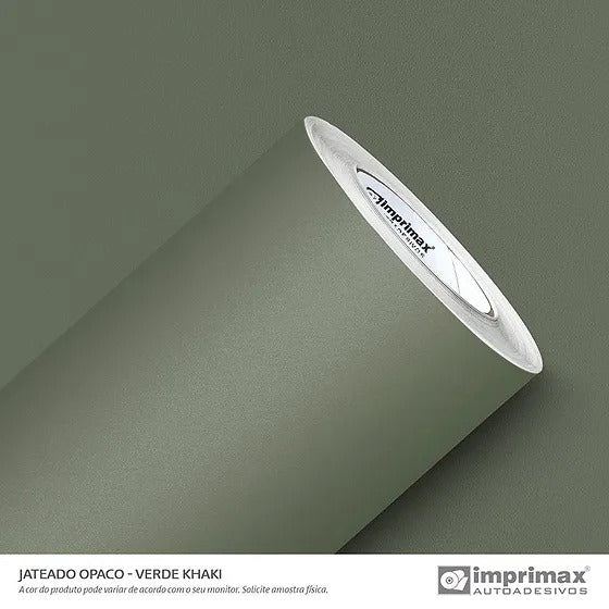 Adesivo Jateado Opaco Verde Khaky Imprimax - Virtual Digital