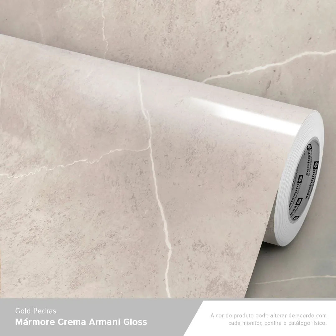 Adesivo Mármore Crema Armani Gloss Imprimax - Virtual Digital