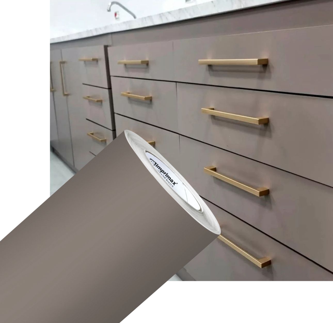 Adesivo Gold Madeira Satin Fendi Imprimax - Virtual Digital