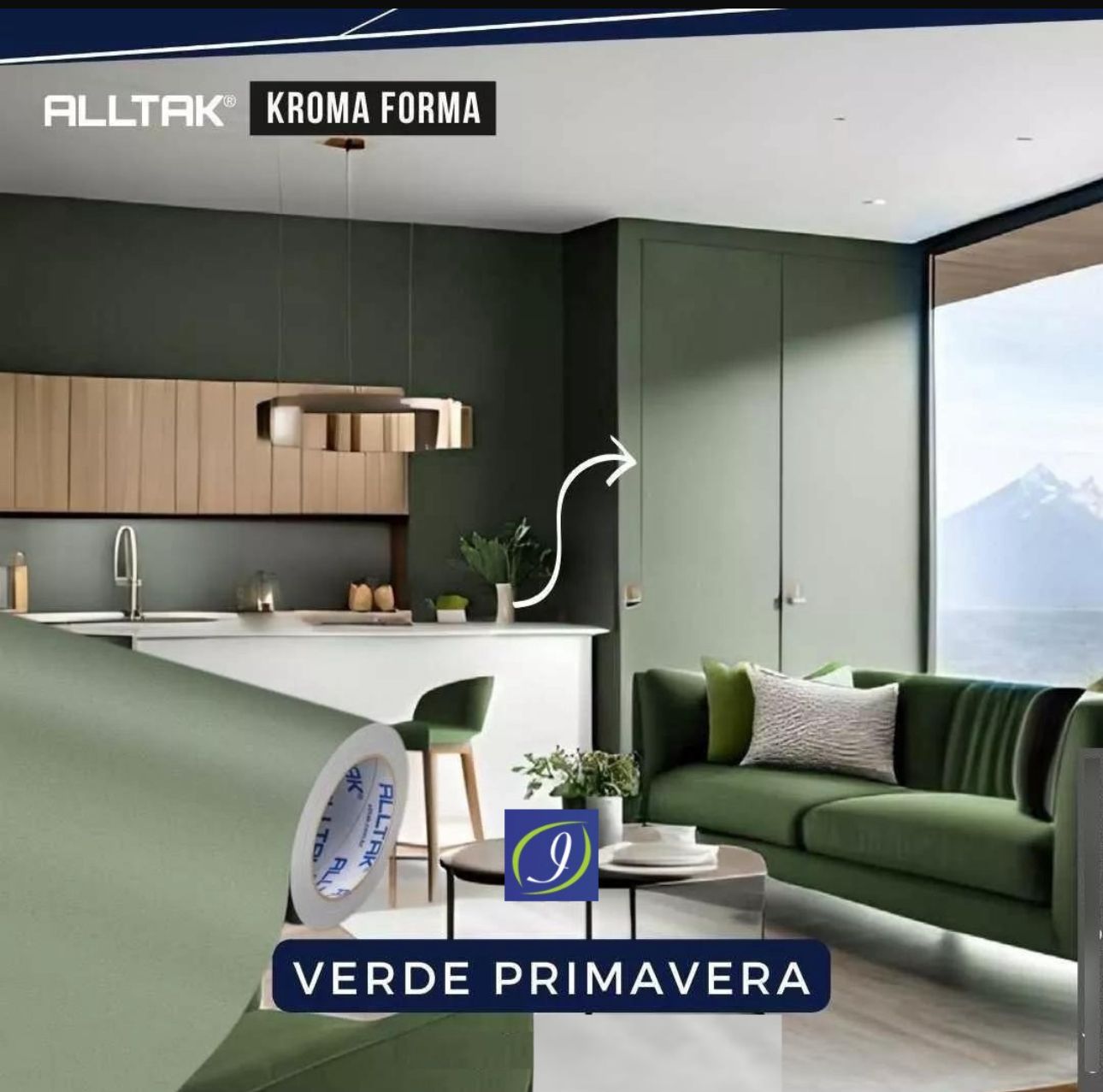 Adesivo Jateado Verde Primavera Alltak - Auto - Virtual Digital