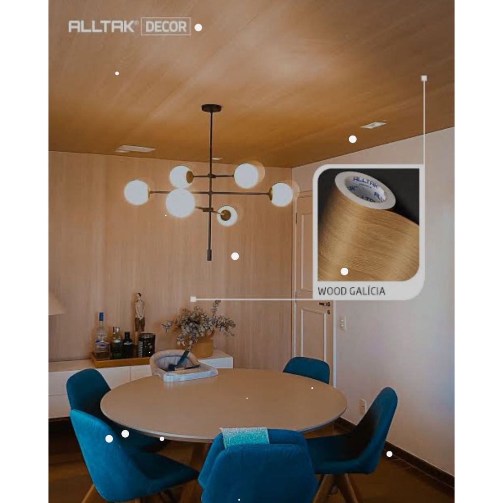 Vinil Adesivo Madeira Galicia - 1 x 1,22 - Alltak - Virtual Digital