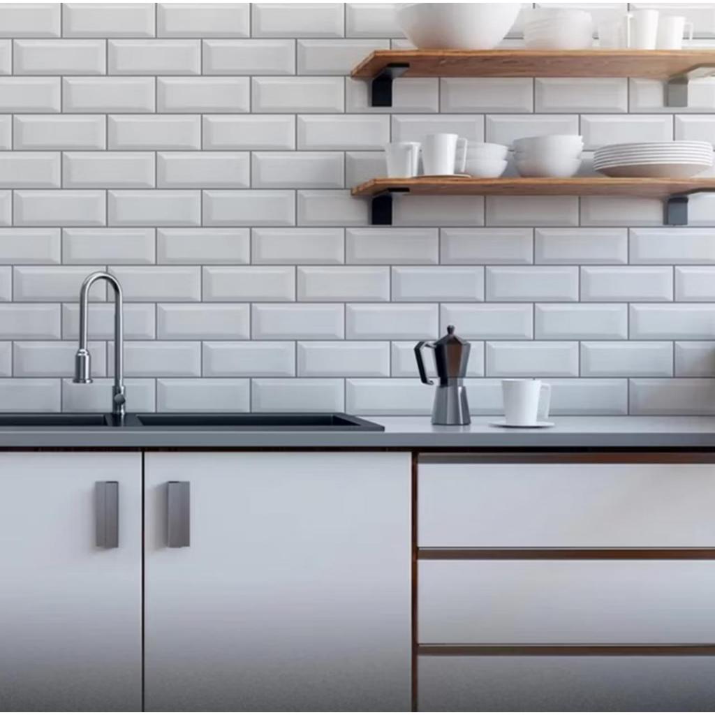 Vinil Adesivo Metrô Azulejo Branco Fosco - 1,22m Alltak - Virtual Digital