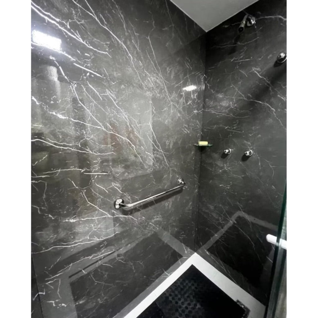 Vinil Adesivo Alltak Decor - Marmore Grigio Brilho 1,22m - Virtual Digital