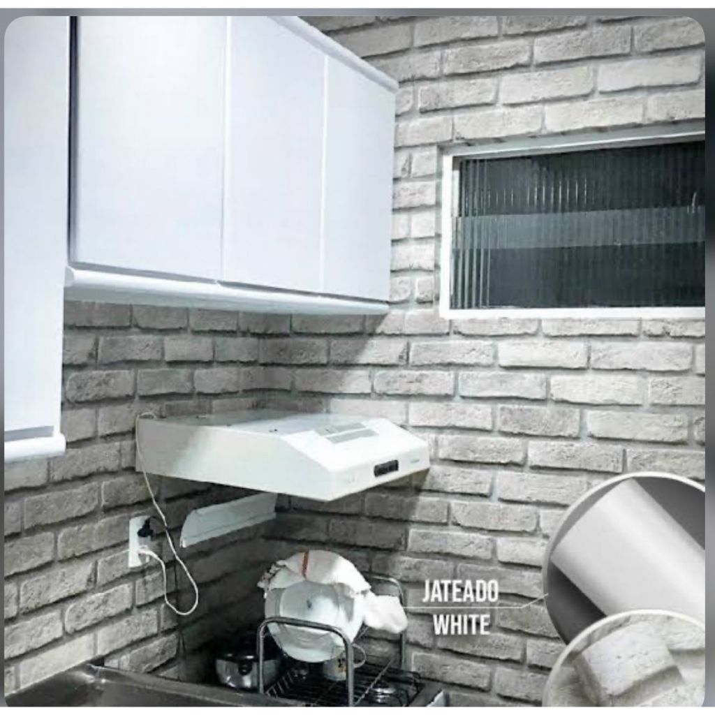 Vinil Adesivo Tijolo Branco - 1 x 1,22 - Alltak - Virtual Digital