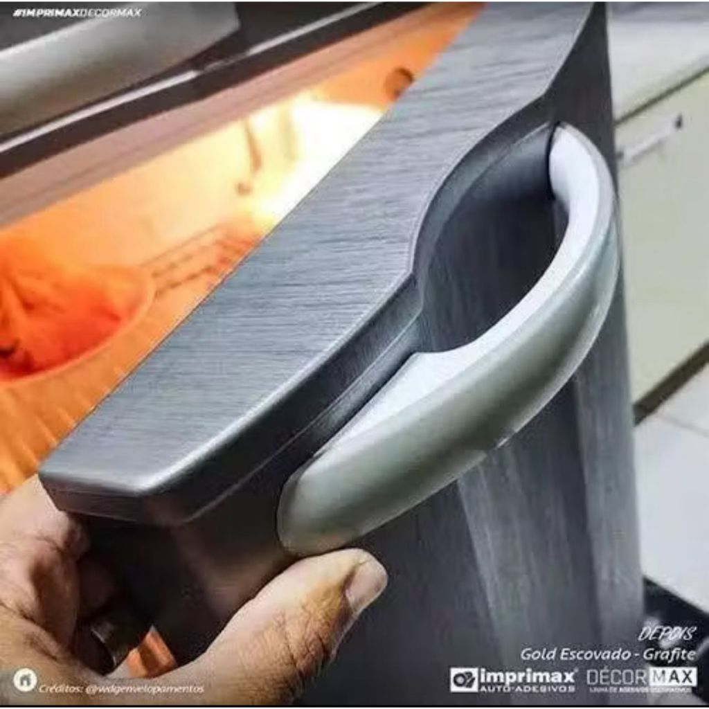 Adesivo Aço Escovado Grafite Imprimax - Virtual Digital