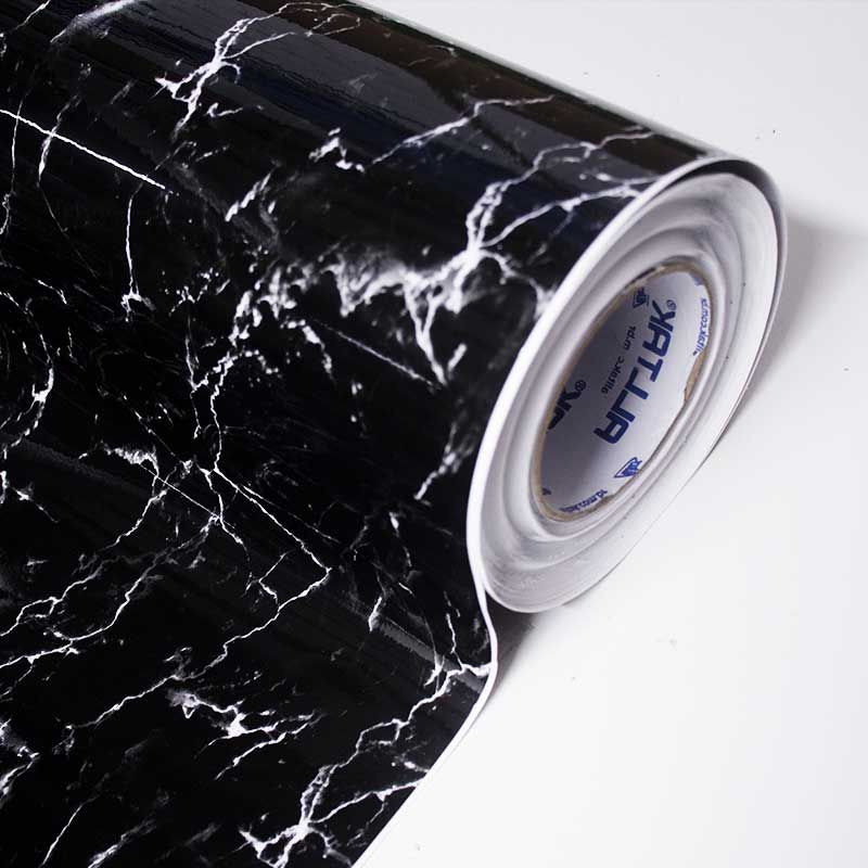 Vinil Adesivo Mármore Nero - 1 x 1,22 - Alltak - Virtual Digital