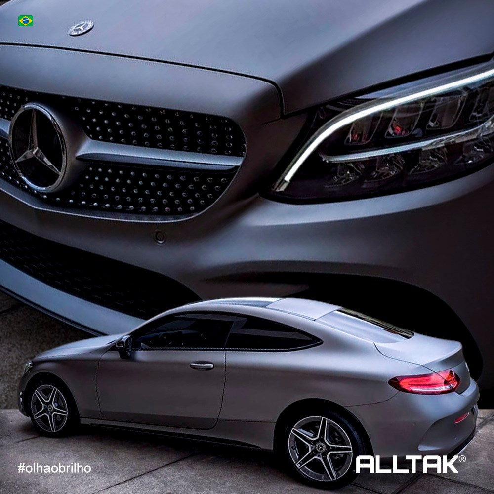 Adesivo Satin Graphite Metallic 1,22m Alltak (Grafite Metalico Fosco) - Auto - Virtual Digital