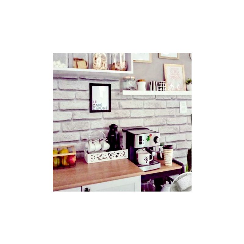 Vinil Adesivo Tijolo Branco - 1 x 1,22 - Alltak - Virtual Digital