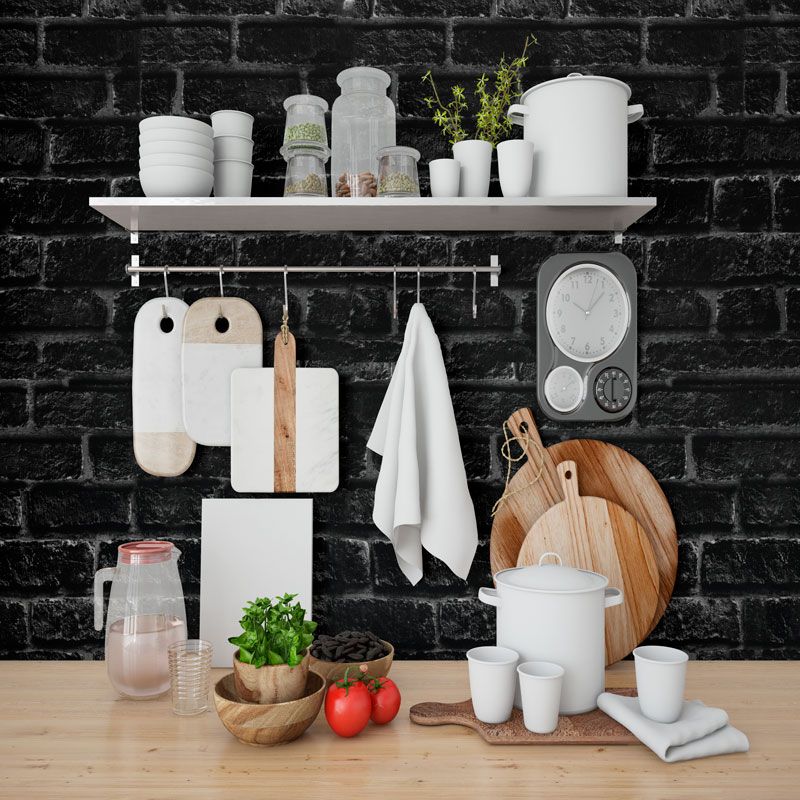 Vinil Adesivo Tijolo Preto - 1 x 1,22 - Alltak - Virtual Digital